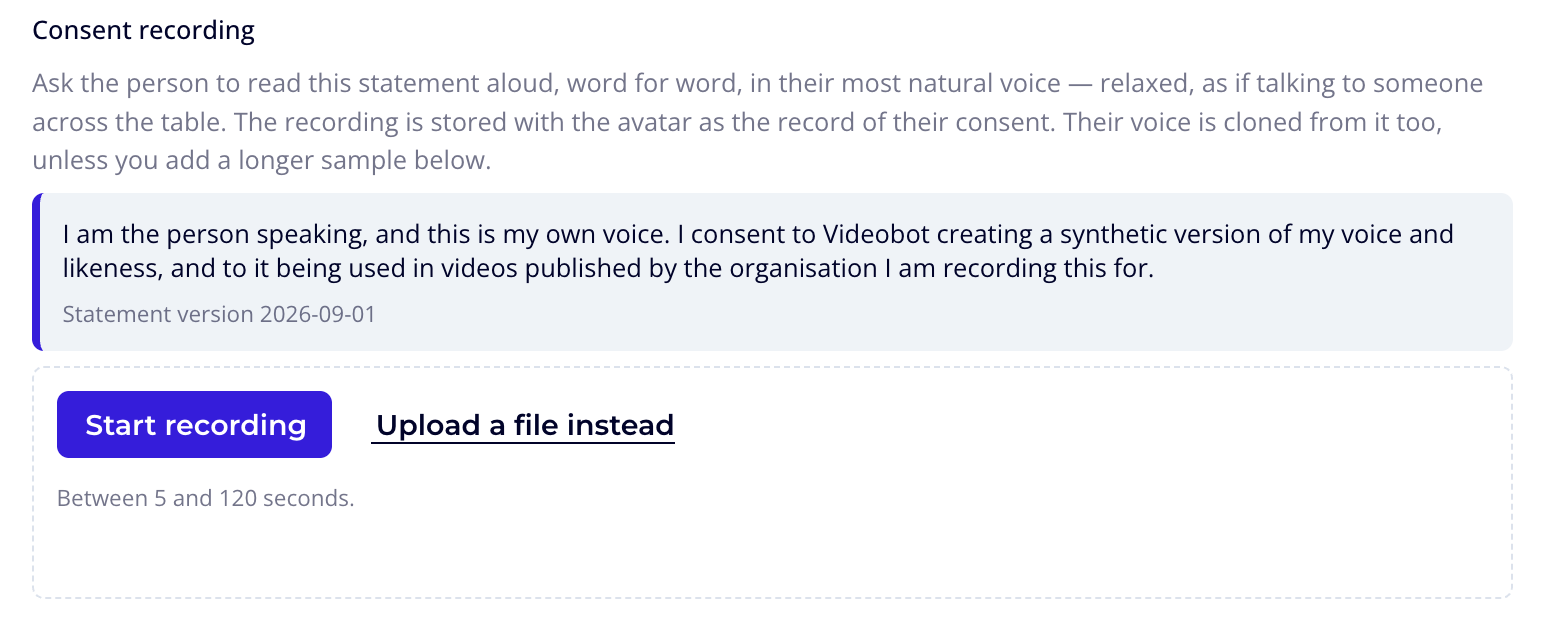 Consent recording