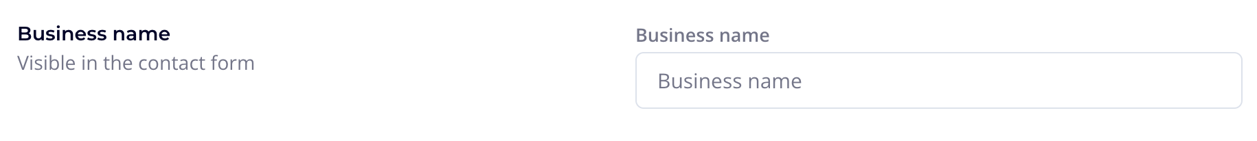 Business name