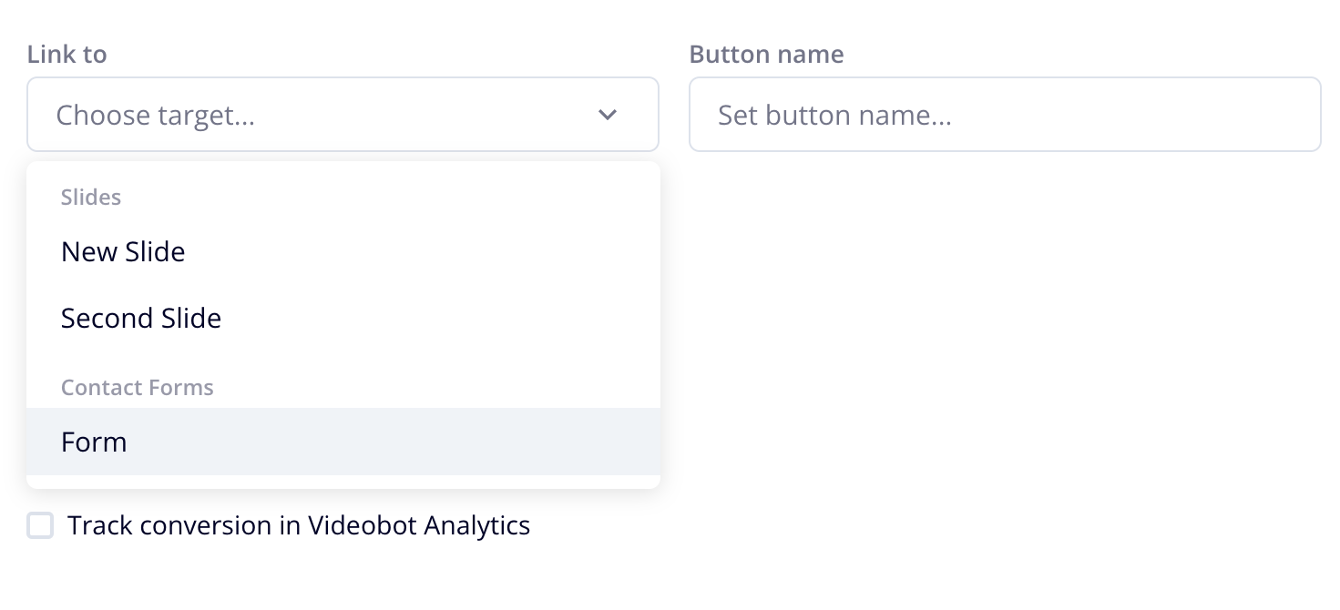 Contact form button