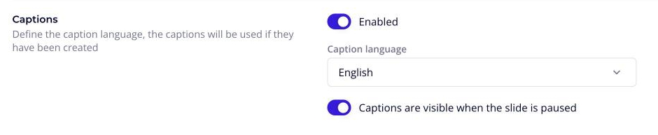 Enable captions