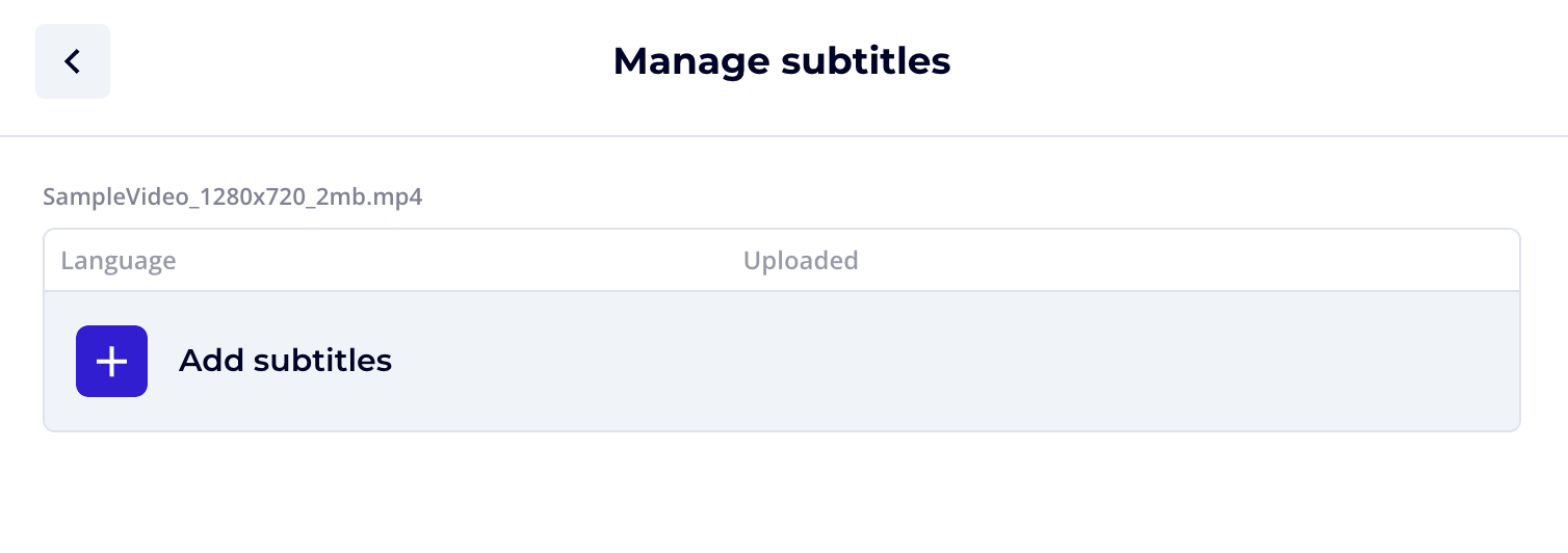Manage subtitles