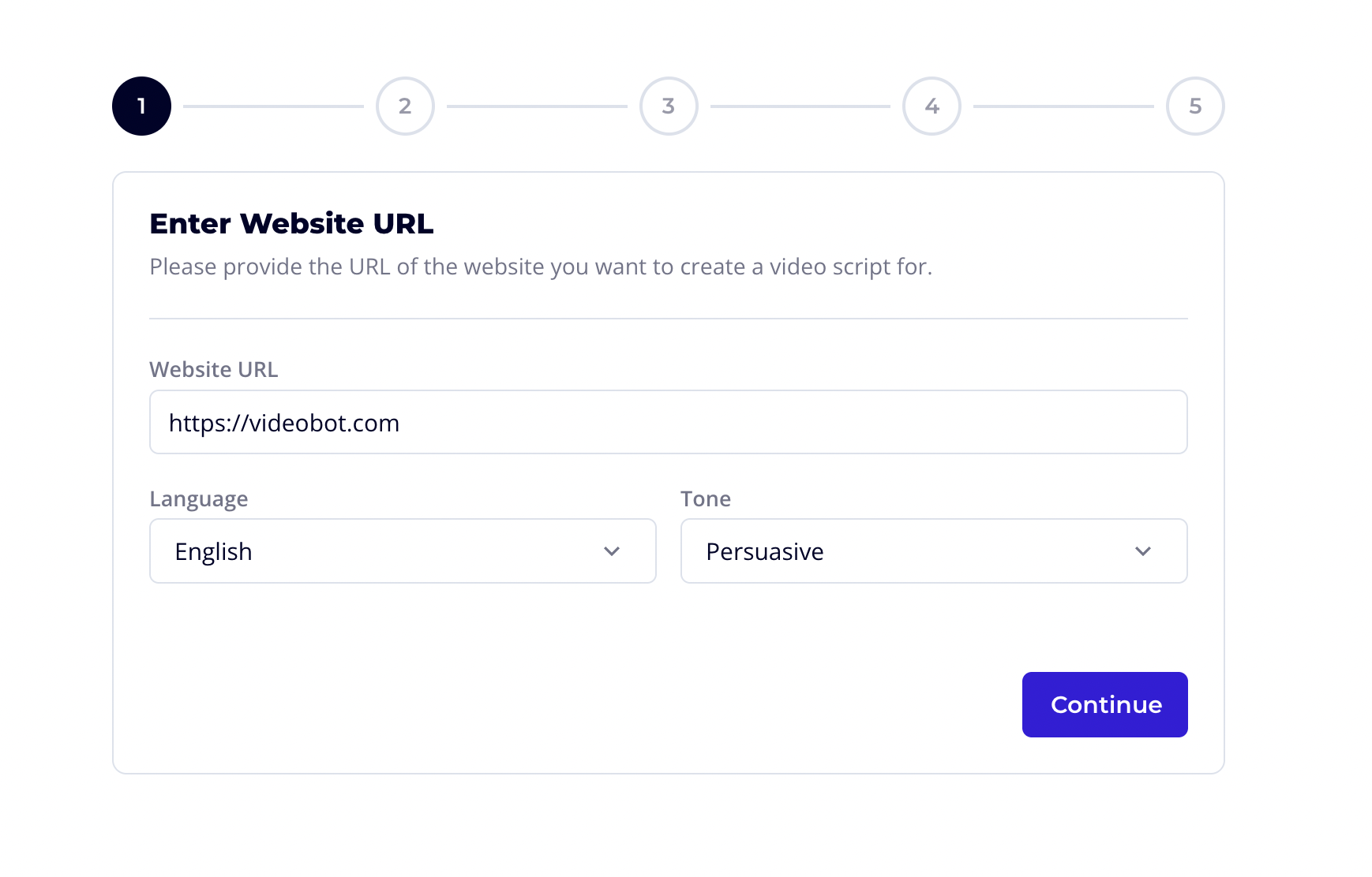 Step 1 — Enter URL
