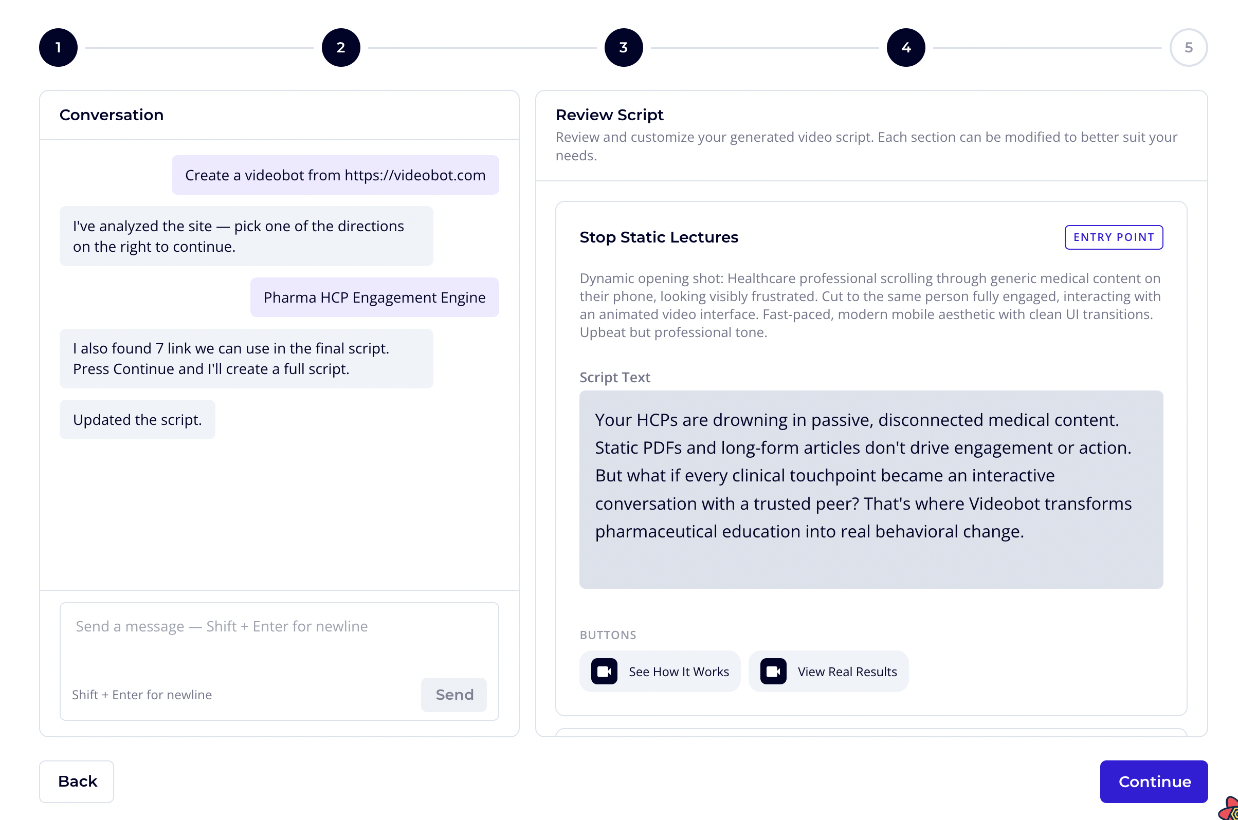 Step 4 — Review script