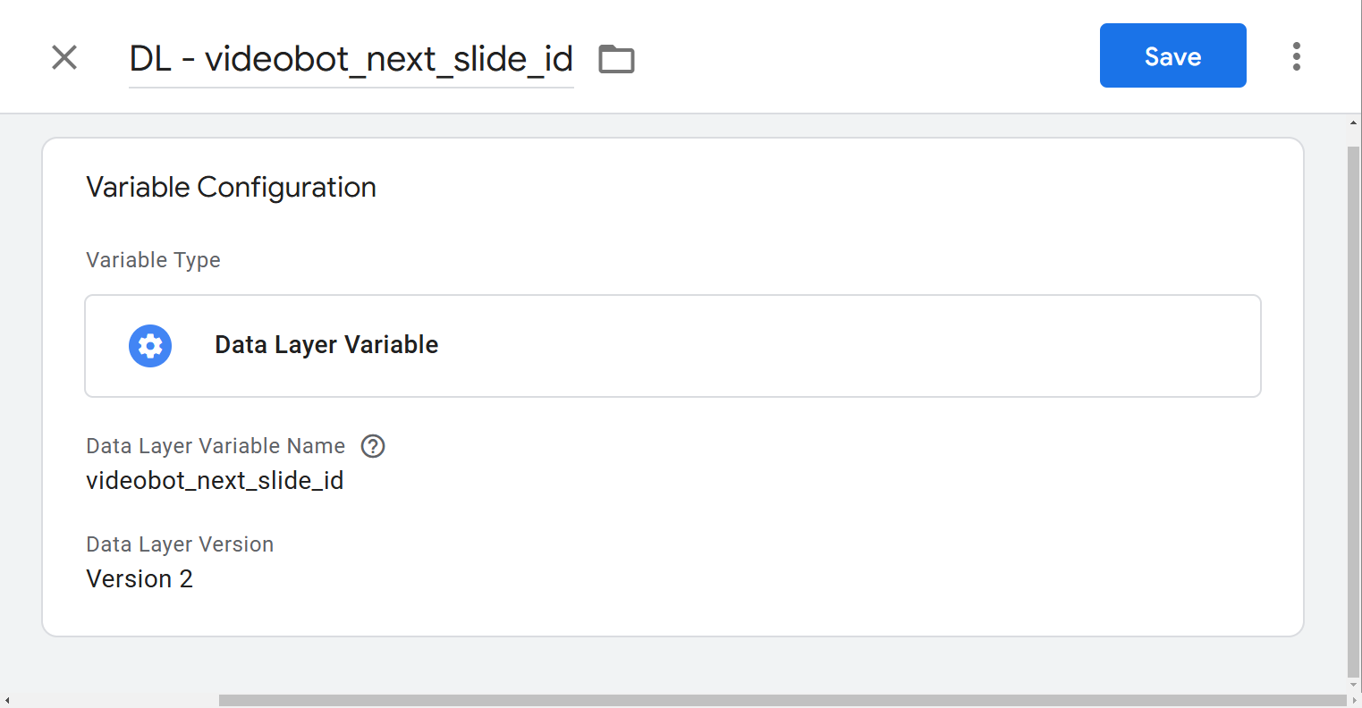 Videobot Next Slide ID Variable